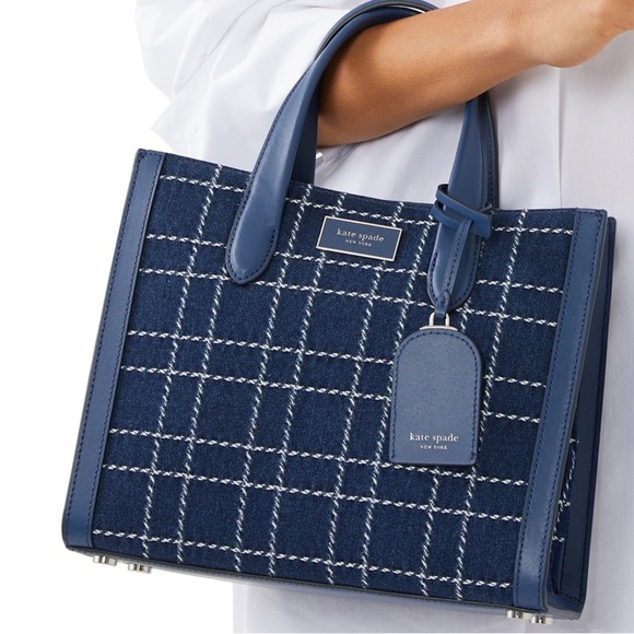 Kate Spade small manhattan denim & leather tote - Picture 10 of 16